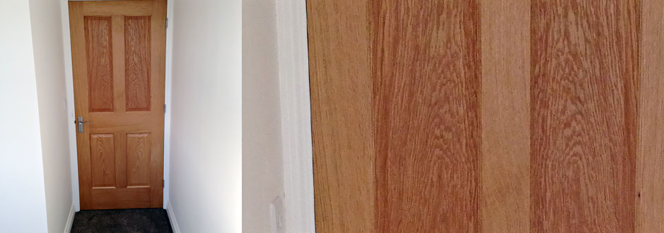T&J painting solutions treating oak door